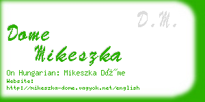 dome mikeszka business card